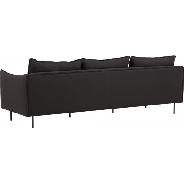 3-sits soffa – Svart microfiber | Modern och bekväm soffa i mattsvart design 3-sits soffa – Svart microfiber | Modern och bekväm soffa i mattsvart design