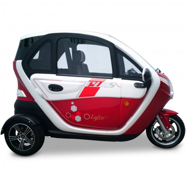 Elmopedbil trehjulig 2000W | Klass 1 | 45 km/tim | R�d