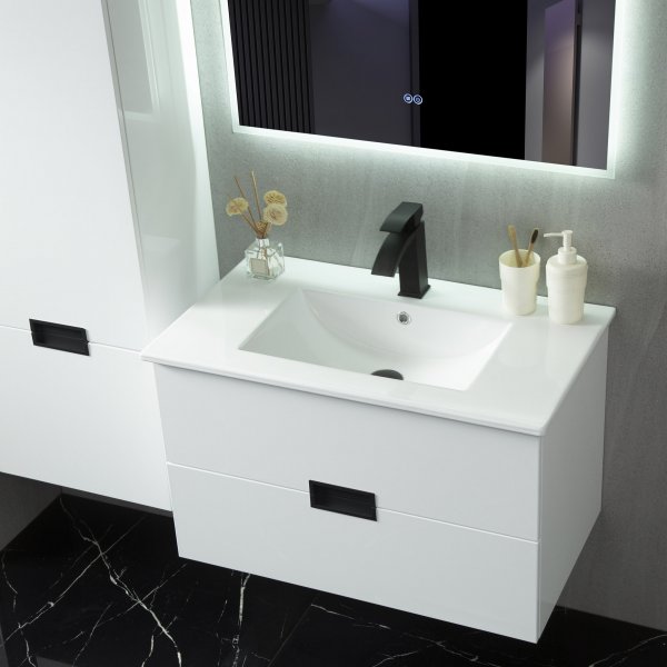 Badrumspaket | Kommod, sidoskåp & LED-spegel | Blandare ingår Badrumspaket | Kommod, sidoskåp & LED-spegel | Blandare ingår