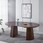 F�rl�ngningsbart runt matbord 120�200 cm i valn�t med plats f�r 4�10 personer | Crossby