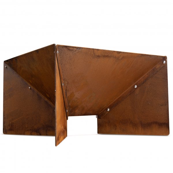 Eldstad i cortenst�l | F�r utomhusmilj� | Kantig