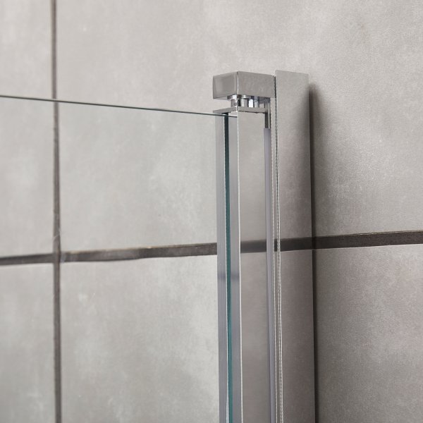 Duschhrna med raka drrar i 6mm skerhetsglas