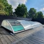 Pooltak 3x6m med sidodrr | Skjutbart - Aluminium
