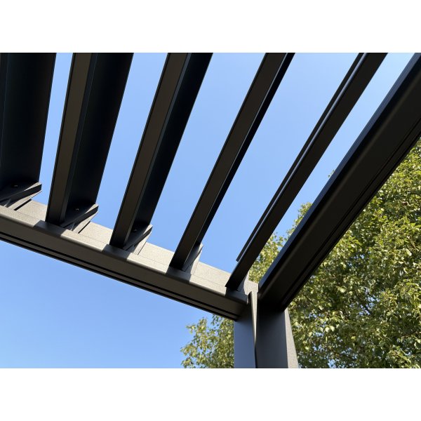 Pergola 4x3 | 100% Aluminium | Gr� pergola f�r uteplats & tr�dg�rd