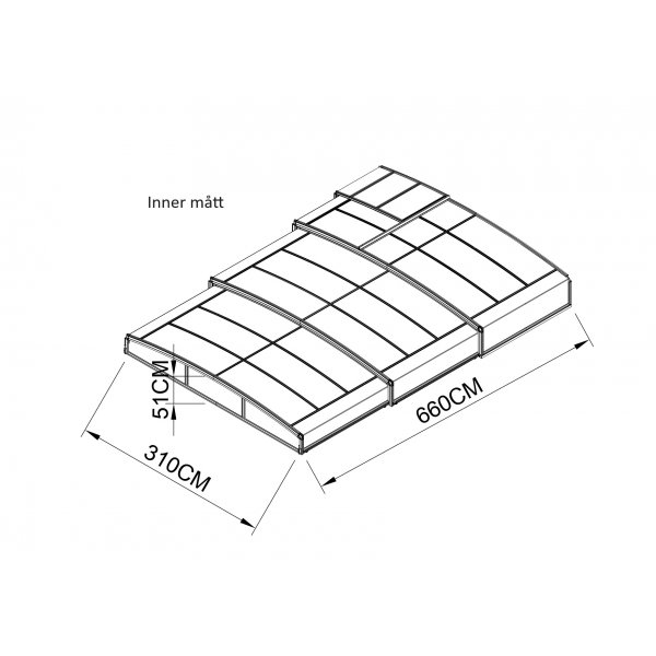 Pooltak 3x6m | Utan skenor | UV-skydd Pooltak 3x6m | Utan skenor | UV-skydd
