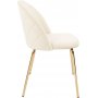 Matstolar i beige sammet med diamantmönster och mässingsben, 2-pack | Plaza Velvet Matstolar i beige sammet med diamantmönster och mässingsben, 2-pack | Plaza Velvet