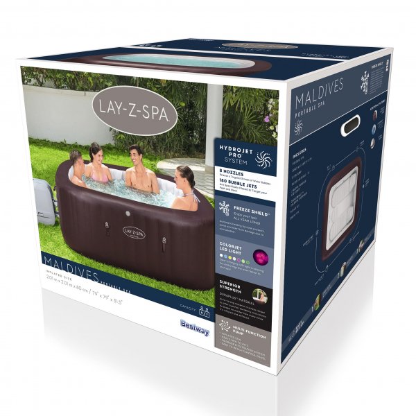 Lay-Z Spa Maldives HydroJet | Bestway uppblåsbart spabad 5-7 personer Lay-Z Spa Maldives HydroJet | Bestway uppblåsbart spabad 5-7 personer