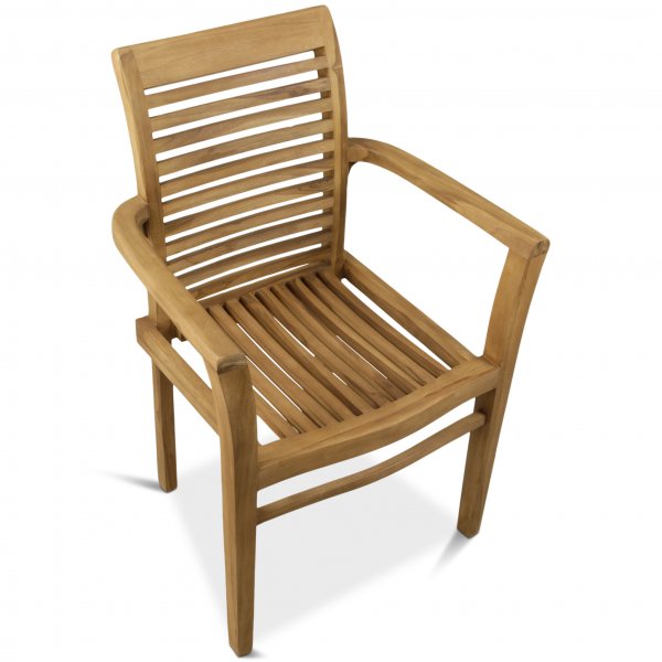 Utestolar i teak 4-pack | Premiumkvalitet & tidls stil | Ut
