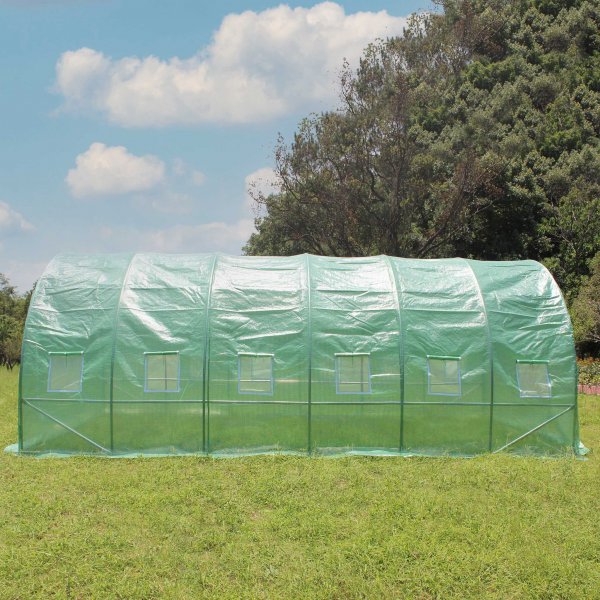 Tunnelväxthus 18m² | Stålram med PE-plastöverdrag Tunnelväxthus 18m² | Stålram med PE-plastöverdrag