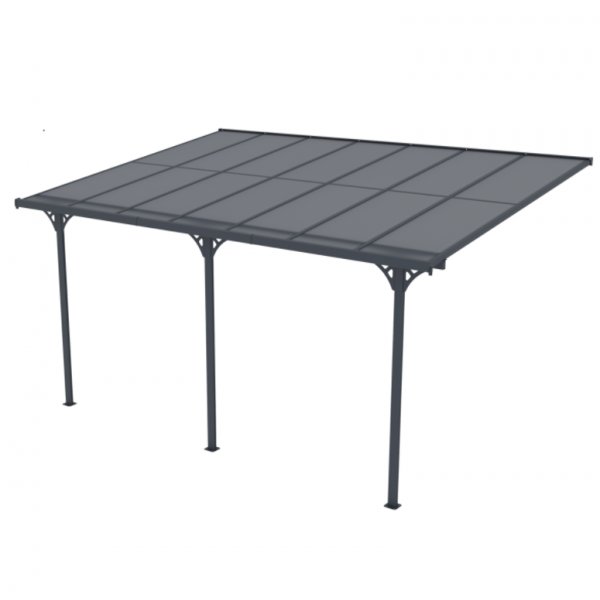 Altantak 4,3x3 m | Kanalplast / Aluminium | Extra hög | Grå Altantak 4,3x3 m | Kanalplast / Aluminium | Extra hög | Grå