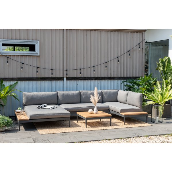 Lifestyle Garden Topaz loungegrupp med dagbdd - Gr/teak