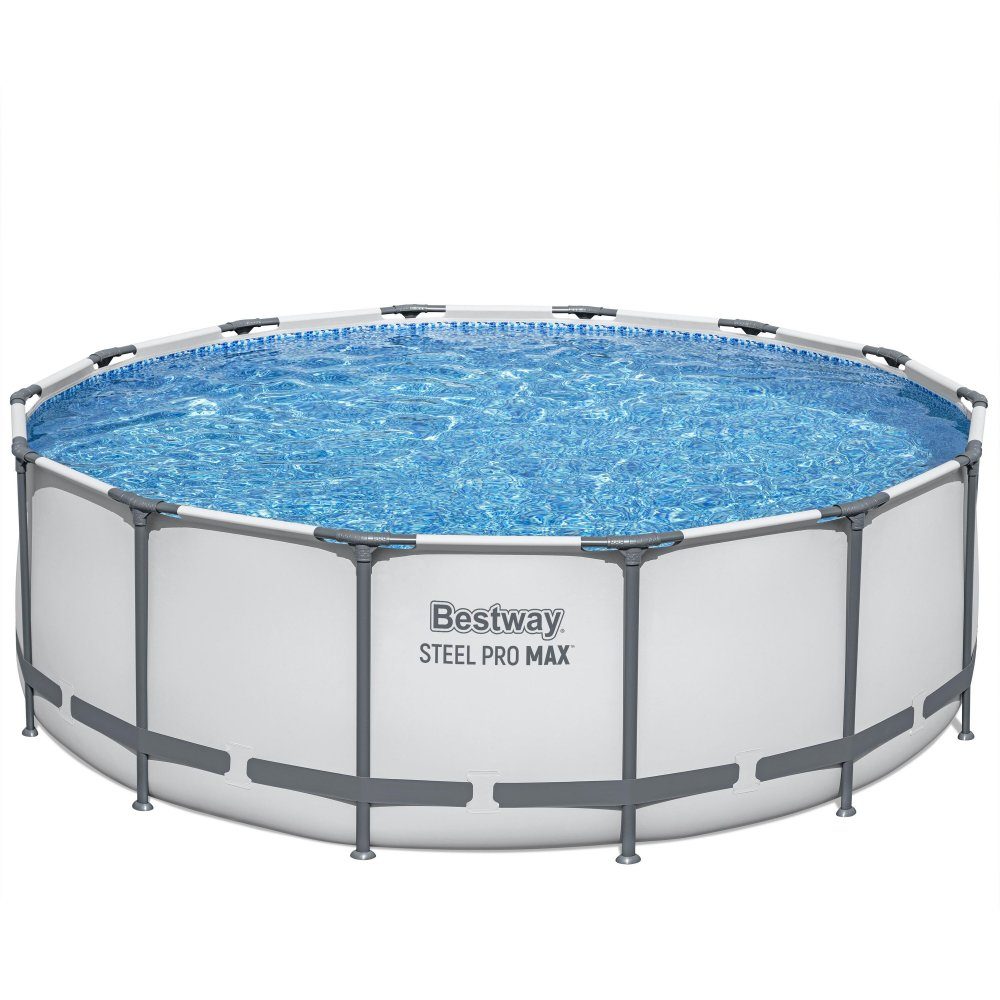 Bestway pool ovan mark Ø4,27m | 122cm djup | Steel Pro MAX (5612X) | Rund ovanmarkspool från Bestway Steel Pro MAX
