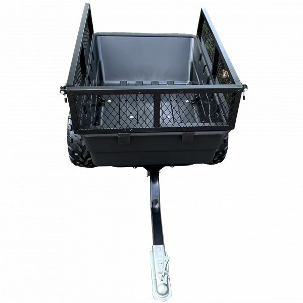 Robust ATV-Vagn med mesh | 700KG Lastkapacitet & terränghjul | Svart Robust ATV-Vagn med mesh | 700KG Lastkapacitet & terränghjul | Svart