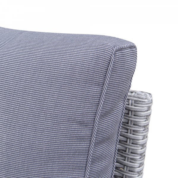 Loungegrupp h�rnsoffa med bord gr� � modern utegrupp i konstrotting | Stenvik