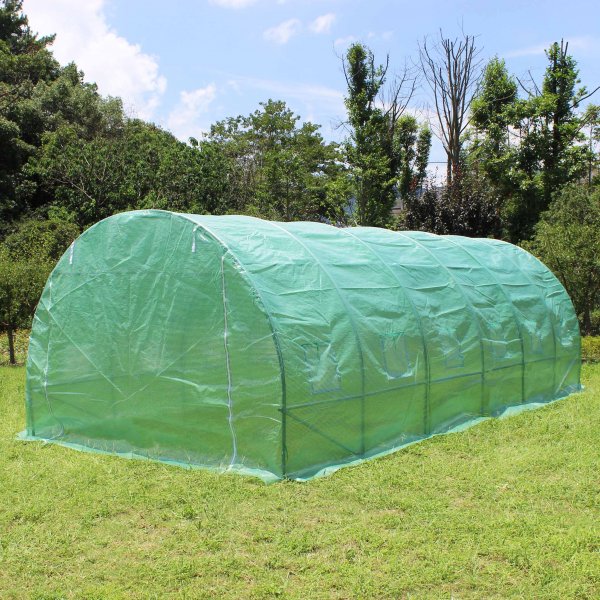 Tunnelväxthus 18m² | Stålram med PE-plastöverdrag Tunnelväxthus 18m² | Stålram med PE-plastöverdrag