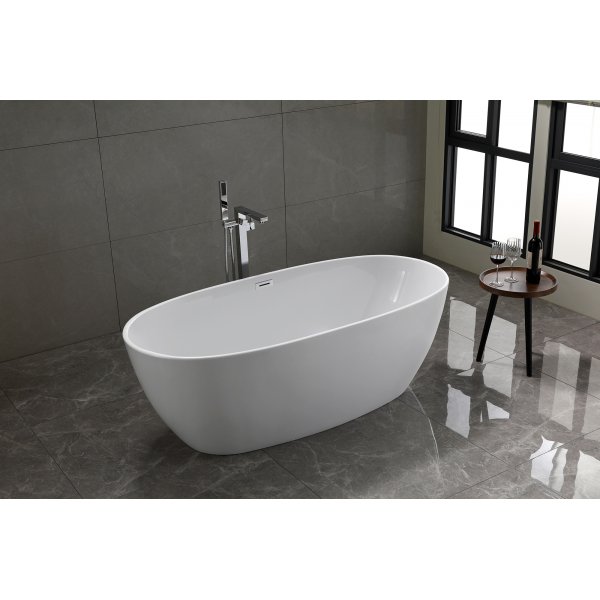 Badkar 150cm | Fristående badkar i akryl | Vit | Kore Badkar 150cm | Fristående badkar i akryl | Vit | Kore