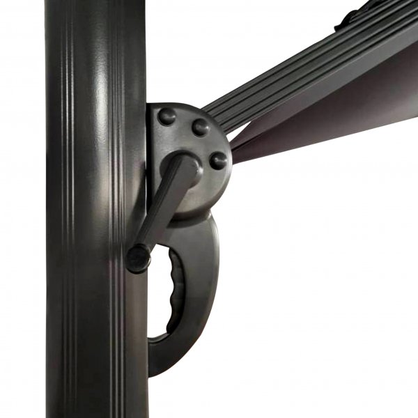 Rektangulrt premiumparasoll 3x4m | Kraftig konstruktion | Beige