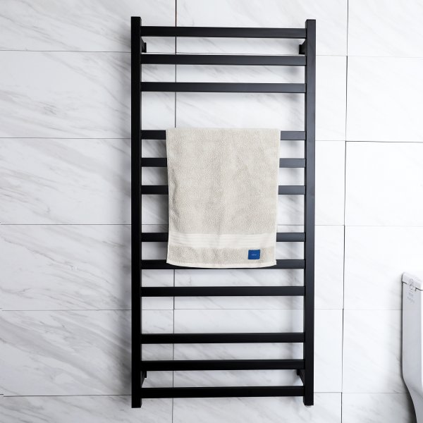 Elektrisk handdukstork 60x128x12cm | SC7B | Svart