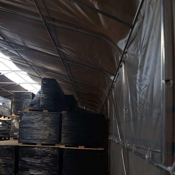 Lagert�lt 7x14m | 3,8m h�jd | 98m� 620g/m� | Med takpanel | PVC - Gr�