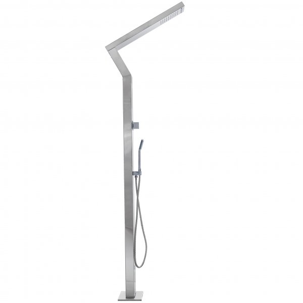 Utedusch med toppdusch, regndusch & handdusch | Borstat rostfritt stål Utedusch med toppdusch, regndusch & handdusch | Borstat rostfritt stål