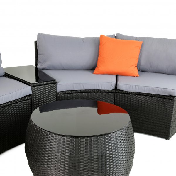 Rund loungegrupp | Smart inbyggd dynförvaring | Lyfco Färingsö Rund loungegrupp | Smart inbyggd dynförvaring | Lyfco Färingsö