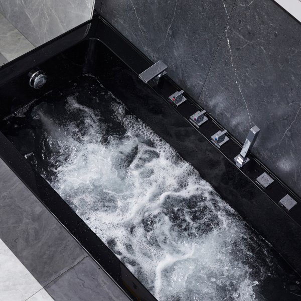 Bubbelbadkar 170x75cm | 100% akryl | BK-002(1700) | Svart Bubbelbadkar 170x75cm | 100% akryl | BK-002(1700) | Svart