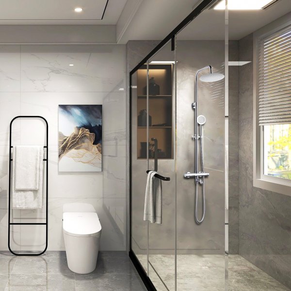 Takduschset med badkarsblandare | Brusa 2.0 - Krom