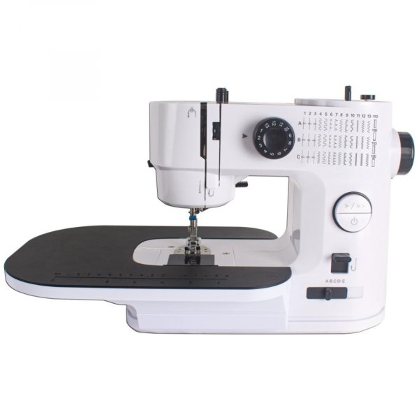 Symaskin elektrisk med bord | 39 S�mmar & tvillingn�l | LED-belysning | Vit/Svart