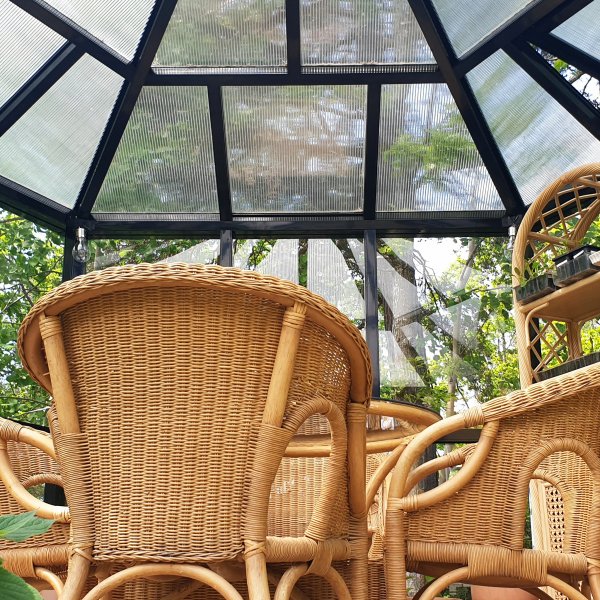 Orangeri/Lusthus 10m² | Sexkantigt växthus | Säkerhetsglas Orangeri/Lusthus 10m² | Sexkantigt växthus | Säkerhetsglas