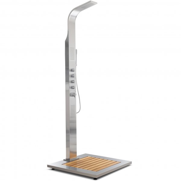 Utedusch med massage | Rostfritt st�l