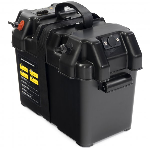 Bärbar batterilåda | 12V uttag | USB-port Bärbar batterilåda | 12V uttag | USB-port