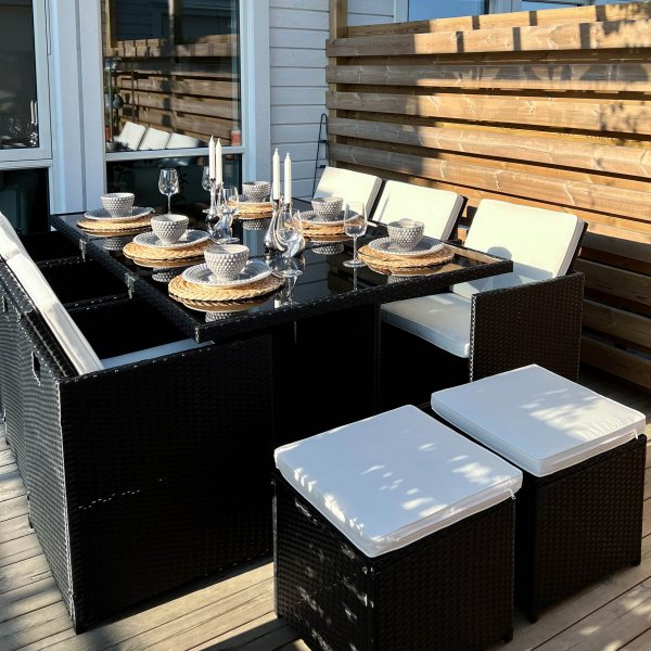 Matgrupp utemöbler | 10 sittplatser | Konstrotting | Lyfco Skärhamn Matgrupp utemöbler | 10 sittplatser | Konstrotting | Lyfco Skärhamn