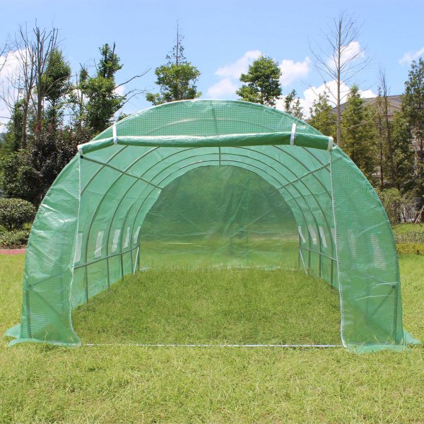 Tunnelväxthus 18m² | Stålram med PE-plastöverdrag Tunnelväxthus 18m² | Stålram med PE-plastöverdrag
