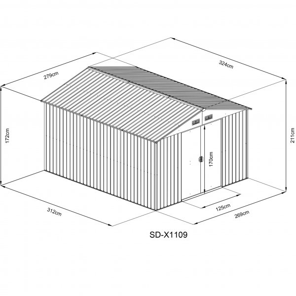 Trädgårdsskjul | Hög nockhöjd | Dubbeldörr | Färdig byggsats Trädgårdsskjul | Hög nockhöjd | Dubbeldörr | Färdig byggsats