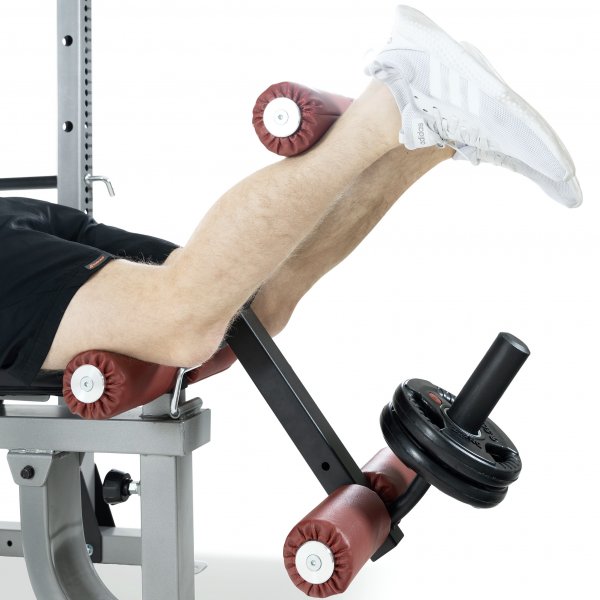 Skivstångsställning med träningsbänk Skivstångsställning med träningsbänk