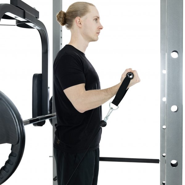 Skivstångsställning med träningsbänk Skivstångsställning med träningsbänk