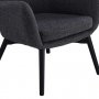 Elegant textilf�t�lj med h�g rygg | Boucl� Gr� | Kim
