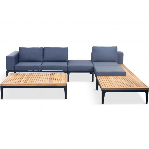 Loungegrupp fr trdgrden | Teak och aluminium | Lyfco Bjrkskr
