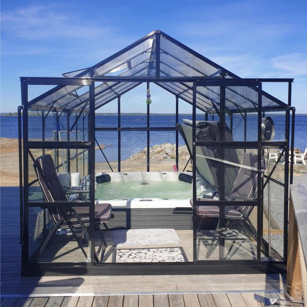 Vxthus 9,6 m | 4mm skerhetsglas | 5 rs stormgaranti