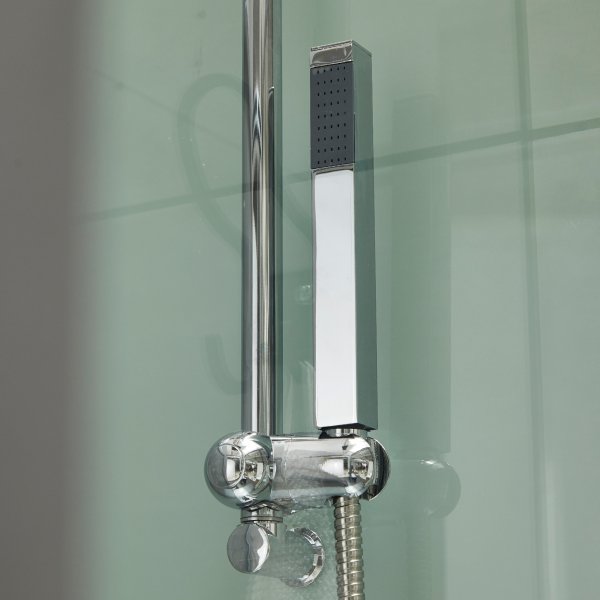 Duschkabin med akrylkar och takdusch Duschkabin med akrylkar och takdusch