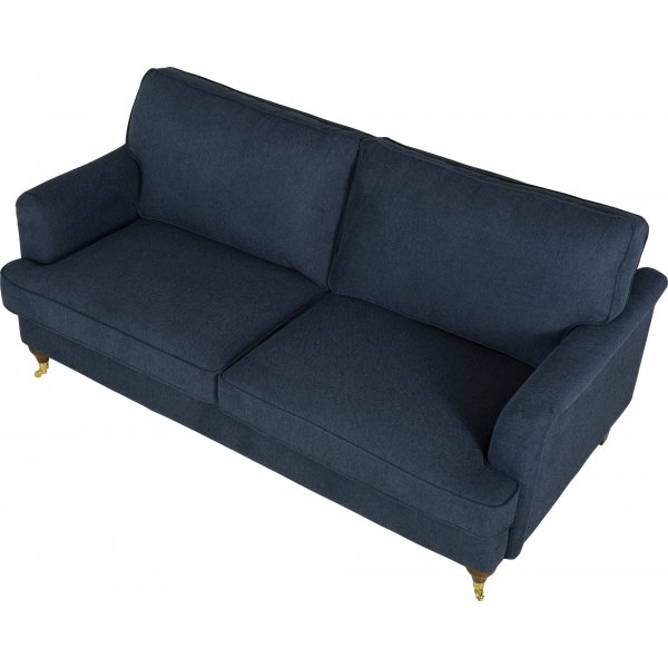 Howardsoffa 2-sits | Kallskum, avtagbara dynor & björkstomme | Watford Deluxe Mörkblå Howardsoffa 2-sits | Kallskum, avtagbara dynor & björkstomme | Watford Deluxe Mörkblå
