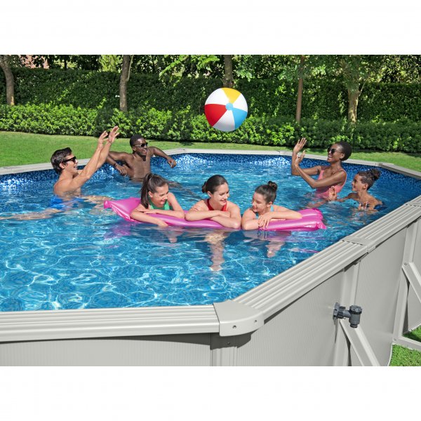 Bestway stlvggspool 6,1x3,6m - 1,2m djup | Hydrium Pool set (56369)