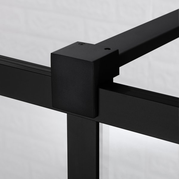 Duschvägg med svart spröjs | Stilren design | 6mm säkerhetsglas Duschvägg med svart spröjs | Stilren design | 6mm säkerhetsglas