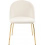 Matstolar i beige sammet med diamantmönster och mässingsben, 2-pack | Plaza Velvet Matstolar i beige sammet med diamantmönster och mässingsben, 2-pack | Plaza Velvet