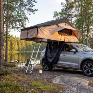 Taktält Softshell 240x140 cm | Vattentätt 10 000 mm | Madrass & stege ingår | Trekkrunner Taktält Softshell 240x140 cm | Vattentätt 10 000 mm | Madrass & stege ingår | Trekkrunner