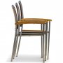 Stor rund trdgrdsgrupp i teak / rostfritt stl | Bord & 8 stolar