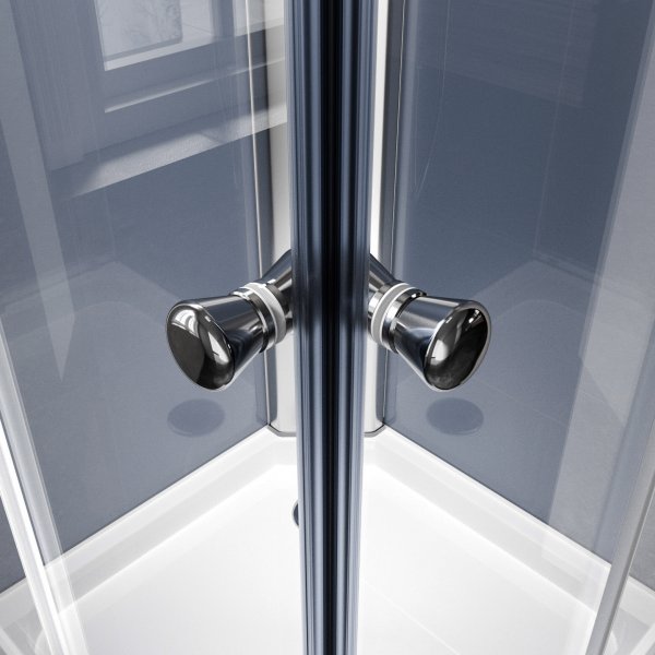 Komplett duschkabin med aluminiumprofiler Komplett duschkabin med aluminiumprofiler