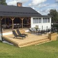 Kundbild Mitt och 90� graders stolpe till glasr�cke | Svart: L�tt att montera och snabb...