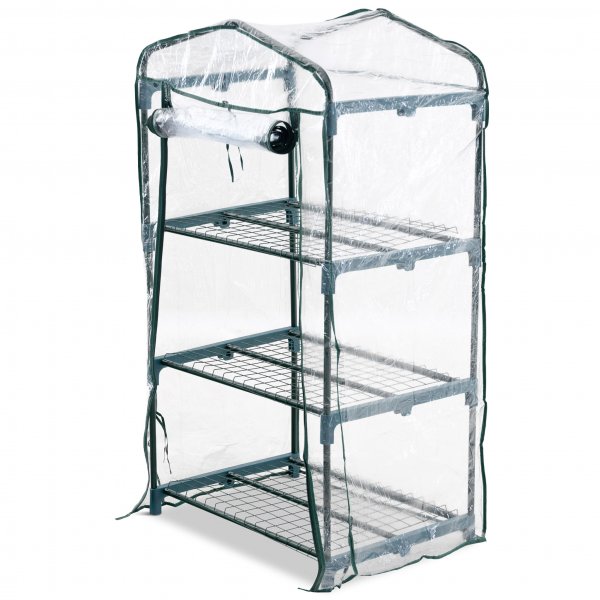 Miniväxthus 0,3m² | Stålram med plastöverdrag Miniväxthus 0,3m² | Stålram med plastöverdrag