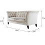 Chesterfieldsoffa 2-sits | Bl� sammet, kallskum & avtagbar kl�dsel | Milton